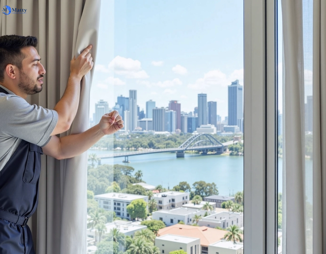 Professional curtain steam cleaning service veresdale-scrub QLD by Matty Curtain Cleaning